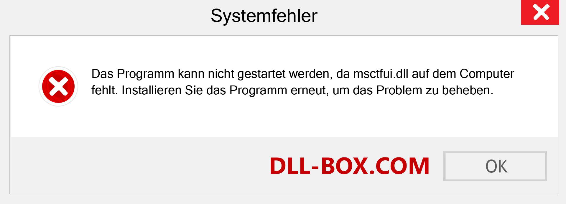msctfui.dll-Datei fehlt?. Download für Windows 7, 8, 10 - Fix msctfui dll Missing Error unter Windows, Fotos, Bildern