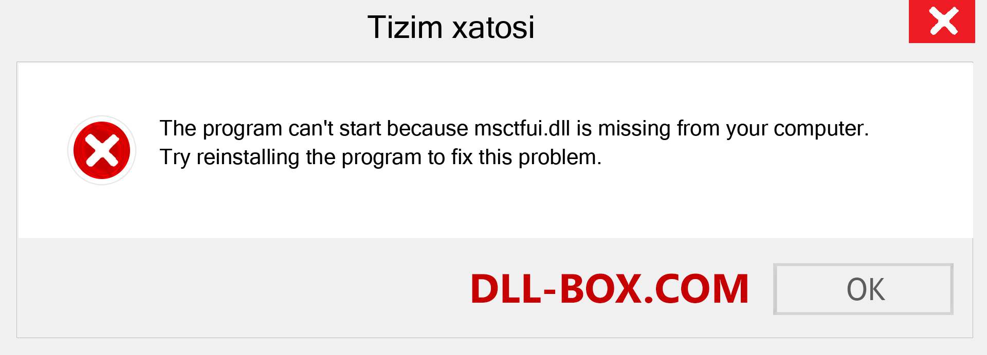 msctfui.dll fayli yo'qolganmi?. Windows 7, 8, 10 uchun yuklab olish - Windowsda msctfui dll etishmayotgan xatoni tuzating, rasmlar, rasmlar